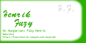 henrik fuzy business card
